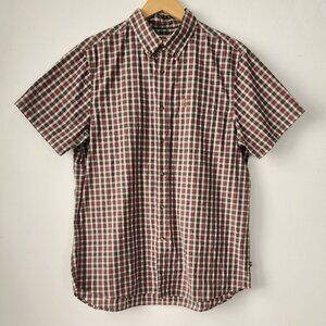 Fjällräven Ovik Travel Shirt Mens XL Paid Checkered Short Sleeve Button-Up